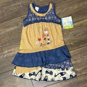 NWT Hooligans South African Animals Dress, Size 4-5 Years